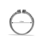 Load image into Gallery viewer, Taraash 925 Sterling Silver CZ Cube Toe Ring For Women