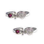 Load image into Gallery viewer, Taraash toe rings for women silver