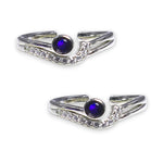 Load image into Gallery viewer, Taraash toe rings for women silver