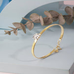 Load image into Gallery viewer, Blisse Allure Luxury Gold Bracelet with Emerald - Cut Diamond - Taraash