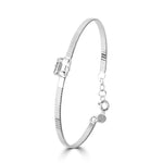 Load image into Gallery viewer, Blisse Allure Luxury Silver Bracelet with Emerald - Cut Diamond - Taraash