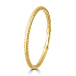 Load image into Gallery viewer, Blisse Allure Timeless Gold Vermeil Bangle with Braided Texture - Taraash