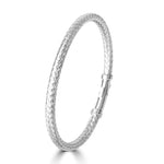Load image into Gallery viewer, Blisse Allure Timeless Silver Bangle with Braided Texture - Taraash