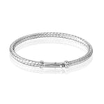 Load image into Gallery viewer, Blisse Allure Timeless Silver Bangle with Braided Texture - Taraash