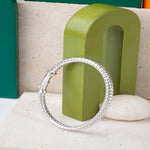 Load image into Gallery viewer, Blisse Allure Timeless Silver Bangle with Braided Texture - Taraash