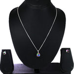 Load image into Gallery viewer, Rainbow Collection Taraash 925 Sterling Silver Multicolor CZ Round Shape Jewellery Set For Women - Taraash