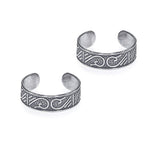 Load image into Gallery viewer, Taraash 925 Sterling Silver Antique Cutwork Design Toe Ring For Women LR1140A - Taraash