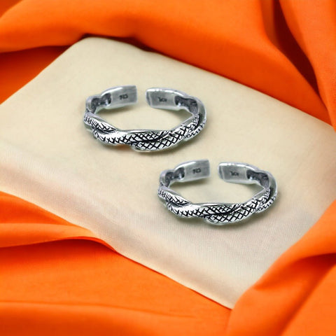 Taraash 925 Sterling Silver Antique Cutwork Toe Ring For Women - Taraash