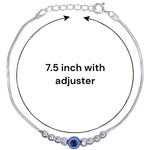 Load image into Gallery viewer, Taraash 925 Sterling Silver Beaded Evil Eye Bracelet for Women - Taraash