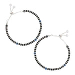 Load image into Gallery viewer, Taraash 925 Sterling Silver Black Beaded Evil Eye Anklet for Girl - Taraash