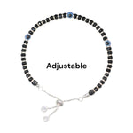 Load image into Gallery viewer, Taraash 925 Sterling Silver Black Beaded Evil Eye Anklet for Girl - Taraash