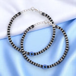 Load image into Gallery viewer, Taraash 925 Sterling Silver Black Beaded Evil Eye Anklet for Women - Taraash