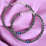 Load image into Gallery viewer, Taraash 925 Sterling Silver Black Beaded Evil Eye Anklet for Women - Taraash