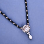 Load image into Gallery viewer, Taraash 925 Sterling Silver Black & Silver Beads with CZ Necklace for Women - Taraash