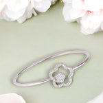 Load image into Gallery viewer, Taraash 925 Sterling Silver Cz Floral Bangle For Women - Taraash