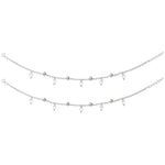 Load image into Gallery viewer, Taraash 925 Sterling Silver CZ Heart Charm Beaded Anklet for Women - Taraash