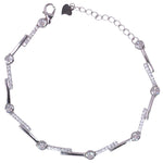 Load image into Gallery viewer, Taraash 925 Sterling Silver CZ Link Bracelet for Women - Taraash