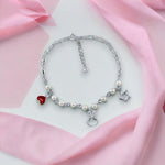 Load image into Gallery viewer, Taraash 925 Sterling Silver CZ Pearl Charm Bracelet For Women - Taraash