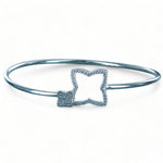 Load image into Gallery viewer, Taraash 925 Sterling Silver Cz Square Bangle For Women - Taraash