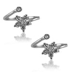 Load image into Gallery viewer, Taraash 925 Sterling Silver Floral CZ Toe Ring For Women - Taraash