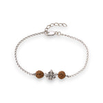 Load image into Gallery viewer, Taraash 925 Sterling Silver Ganpati Rakhi Bracelet - Taraash