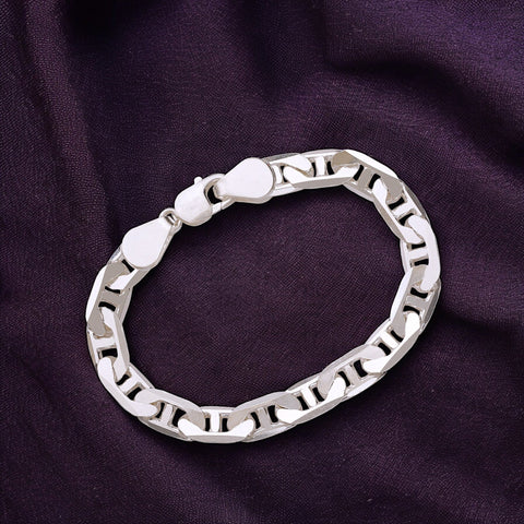 Taraash 925 Sterling Silver Marina Chain Bracelet for Men - Taraash