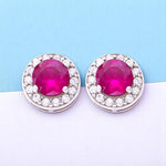 Load image into Gallery viewer, Taraash 925 Sterling Silver Round Cz Stud For Women - Taraash