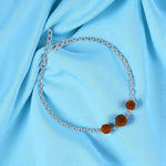 Load image into Gallery viewer, Taraash 925 Sterling Silver Rudraksha Bracelet Rakhi