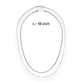 Taraash 925 Sterling Silver Square Compact Neck Chain For Women ACMS4518IN - Taraash