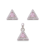 Load image into Gallery viewer, Taraash 925 Sterling Silver Triangle Shape CZ Jewellery Sets For Women - Taraash