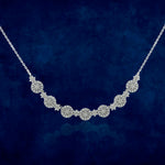 Load image into Gallery viewer, TARAASH 925 Sterling Silver CZ Floral Necklace Set For Women