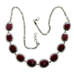 Load image into Gallery viewer, Blisse Allure 925 Sterling Red Ruby Silver Necklace For Women - Taraash