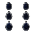Load image into Gallery viewer, Blisse Allure 925 Sterling Sapphire Cz Silver Drop Earrings For Women - Taraash