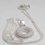 Load image into Gallery viewer, Blisse Allure 925 Sterling Silver Doughnut Pendent Necklace - Taraash