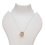 Load image into Gallery viewer, Blisse Allure 925 Sterling Silver Interwined 3 Tone Rings Necklace - Taraash