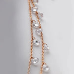 Load image into Gallery viewer, Blisse Allure 925 Sterling Silver Rose Gold Layered Queens Necklace - Taraash