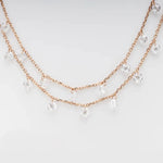 Load image into Gallery viewer, Blisse Allure 925 Sterling Silver Rose Gold Layered Queens Necklace - Taraash
