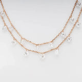 Blisse Allure 925 Sterling Silver Rose Gold Layered Queens Necklace - Taraash