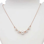 Load image into Gallery viewer, Blisse Allure 925 Sterling Silver Rose Gold Plated Necklace With Heart Shaped Charm And Pearl Drops - Taraash