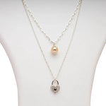 Load image into Gallery viewer, Blisse Allure 925 Sterling Silver Rose Gold Plated Necklace With Heart Shaped Charm And Pearl Drops - Taraash