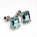 Load image into Gallery viewer, Blisse Allure 925 Sterling Silver Sky Blue Topaz Stud Earrings For Women - Taraash