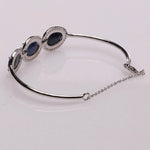 Load image into Gallery viewer, Blisse Allure Blue Sapphire Bracelet with white cubic zirconia - Taraash
