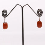 Load image into Gallery viewer, Blisse Allure Carnelian Stone Drop Sterling Silver Earring - Taraash