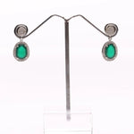 Load image into Gallery viewer, Blisse Allure Green Onyx Drop Sterling silver Earrings - Taraash