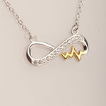 Load image into Gallery viewer, Blisse Allure Infinity with Heartbeat Necklace - Taraash