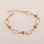 Load image into Gallery viewer, Blisse Allure Rose Gold Fancy Pear Shaped Link Bracelet - Taraash