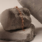Load image into Gallery viewer, Blisse Allure Rose Gold Fancy Pear Shaped Link Bracelet - Taraash
