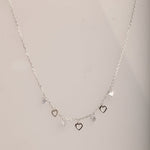 Load image into Gallery viewer, Blisse Allure Sterling Silver Dangling Heart Charms Necklace - Taraash