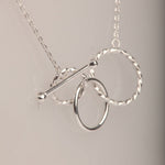 Load image into Gallery viewer, Blisse Allure Sterling Silver Entangled Circles Necklace - Taraash