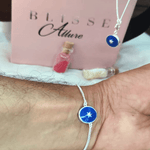 Load image into Gallery viewer, Blisse Allure Sterling Silver Evening Star Rakhi and Lumba Rakhi - Taraash
